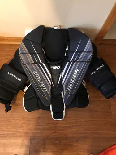 Intermediate Used Large Bauer Supreme S190 Chest and Arm Protector Goalie Chest Protector