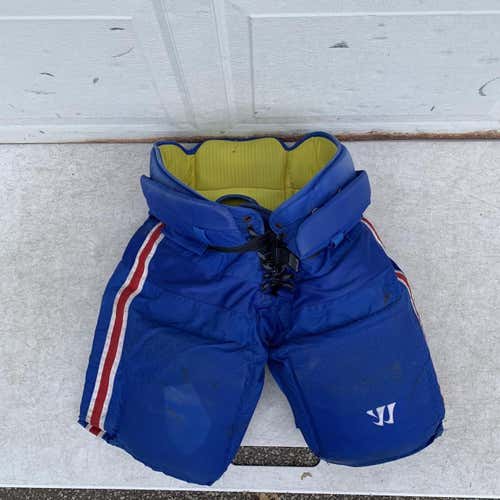 Blue Used Large Warrior Pro Stock Hockey Goalie Pants