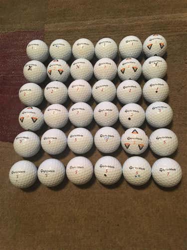 White Used TaylorMade TP5X 36 Pack Balls