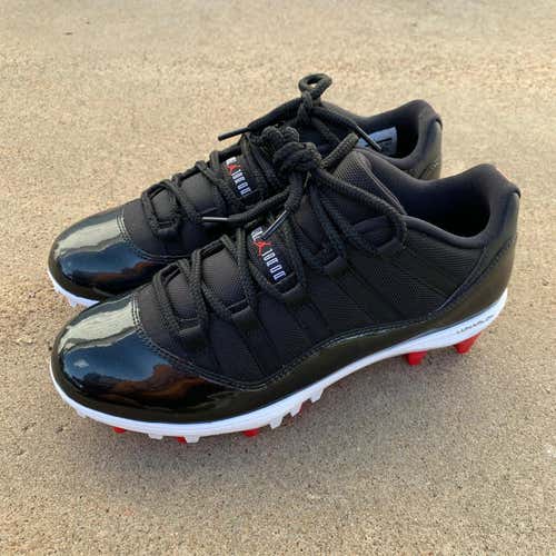 Jordan 11 Retro Low TD 'Bred' Cleats sz 10.5