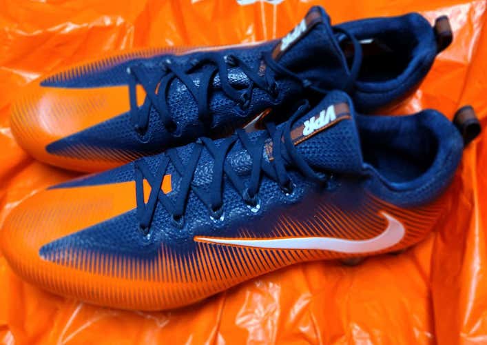 NIKE UNTOUCHABLE VPR 2 (US Size 16) Mens Football Cleats Orange Navy Blue