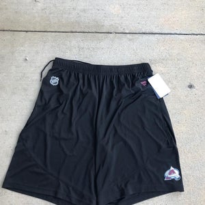 Black Adult XL  Fanatics Colorado Avalanche Player Issued Shorts New