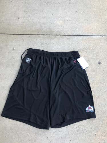 Black Adult XL  Fanatics Colorado Avalanche Player Issued Shorts New