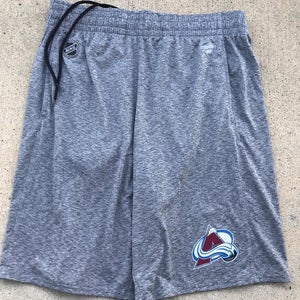 Gray Adult XL Fanatics Colorado Avalanche Player Issued Shorts New