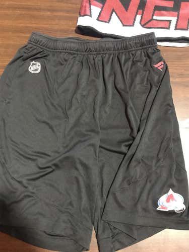 Black Adult  Fanatics Colorado Avalanche Player Issued Shorts Lg or Xl