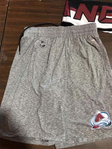 Gray Adult Medium Fanatics Colorado Avalanche Player Issued Shorts Medium