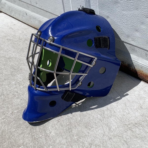 Blue Used Other Pro Stock Goalie Mask
