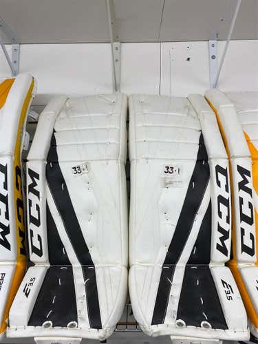 New 33 +1 CCM Extreme Flex E3.5 Goalie Leg Pads