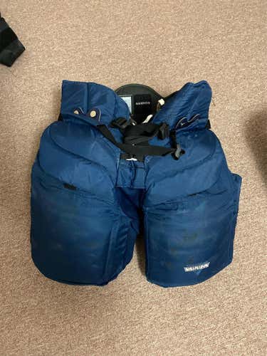 Blue Used Large Vaughn Velocity VE8 Pro Carbon Pro Stock Hockey Goalie Pants