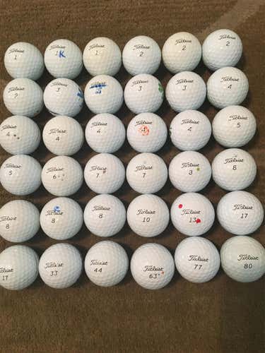 White Used Titleist Pro V1 36 Pack Balls