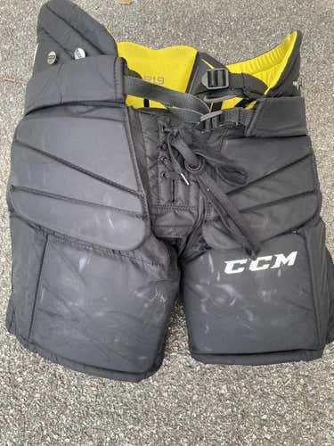 Black Senior Used Large CCM Premier R1.9 Hockey Goalie Pants