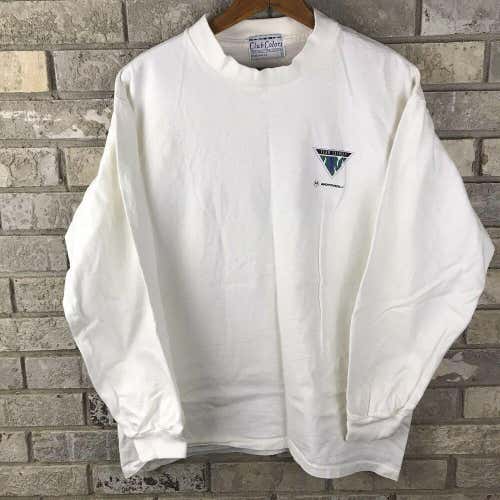 Vintage 80s Team Extreme Long Sleeve White T Shirt Large USA Graphic Motorola OG