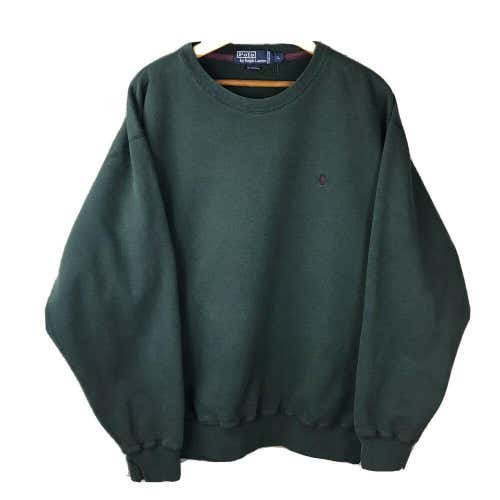 Vintage Polo Ralph Lauren Size Large Sweatshirt Pullover Green Vtg 1992 Bear OG
