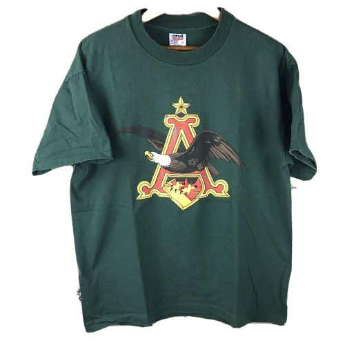 Vintage 90s Anheuser Busch Beer Brew Anvil T Shirt Large Single Stitch Worn Vtg