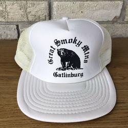 Vintage 70s 80s Gatlinburg Tennessee Great Smoky Mountains Mesh Snapback Hat Vtg