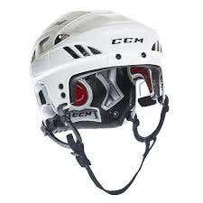 White Used Medium CCM FL80 Helmet - MEDIUM