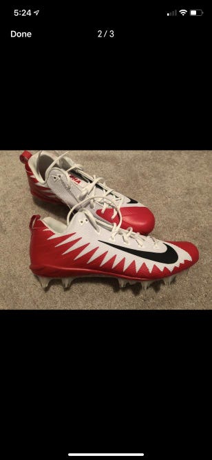 Nike Alpha Menace Pro Mid TD Football Cleats Size 13.5 Red/White