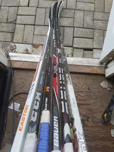 Used Senior Easton Left Hand V9 Hockey Stick Toe Pattern Pro Stock