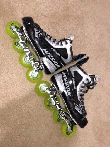 Mission NLS2 Inline Roller Hockey Skates Senior Size 9.5EE