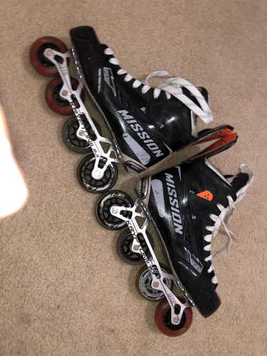 Mission FZ-0 Prototype Inline Roller Hockey Skates Senior Size 9.5D