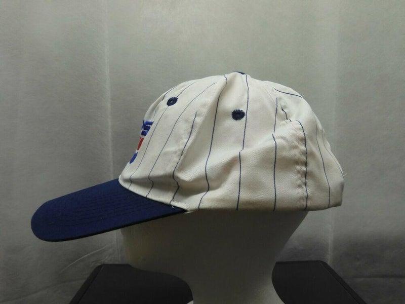 Vintage San Sun Pinstripe Snapback Trucker Hat 80s Cap Old Time Baseball W  Logo