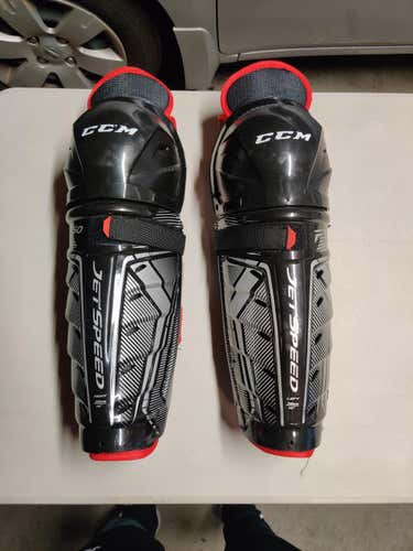 Like New 14" CCM JetSpeed FT350 Shin Pads