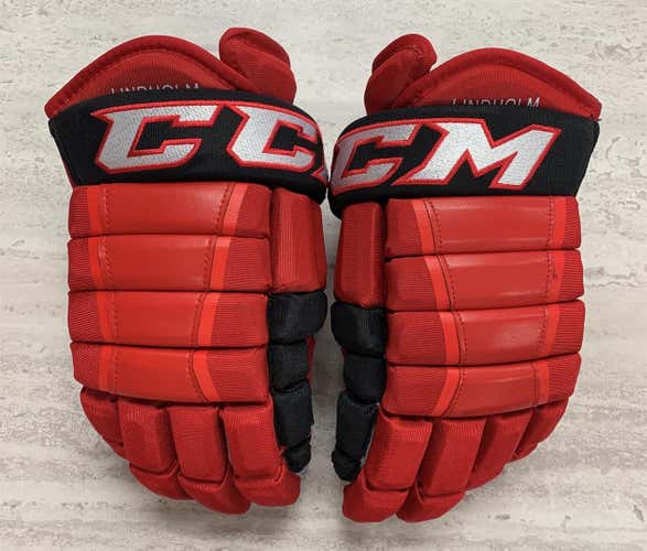 New Jersey Devils Lindholm CCM HG97 14" Pro Stock Gloves