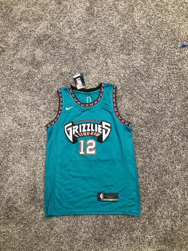 Adult Ja Morant #12 Vancouver Grizzlies Teal Throwback NBA Basketball Jersey BNIB w/ Tags - Medium