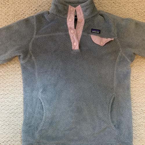 Girl’s Large Gray and Pink Patagonia Fleece. Very light use