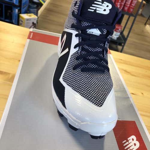 New Balance PM4040n4 Mid Cut Wht/Blue Men's Size 9.0 D Molded Cleats