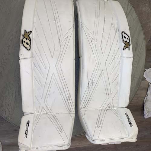 White Used 36+1” Brian's Subzero 7.0 Goalie Leg Pads