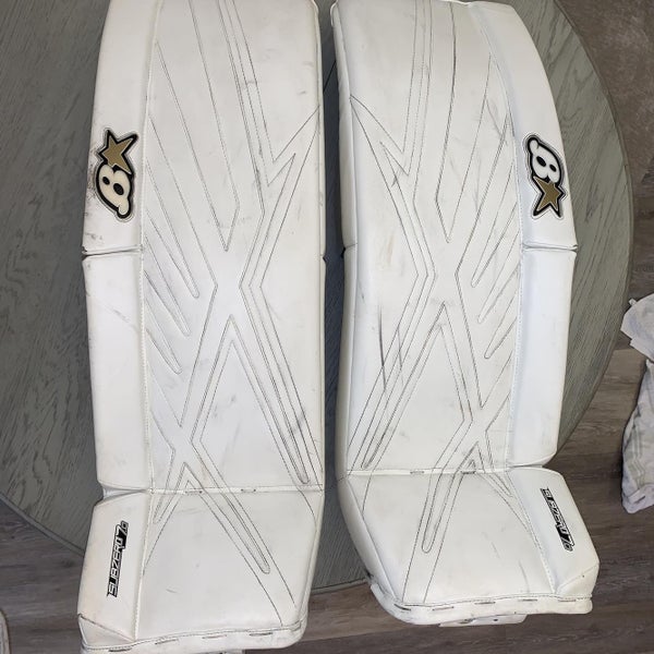 White Used 36+1” Brian's Subzero 7.0 Goalie Leg Pads