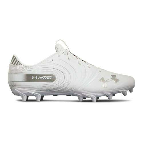 new Under Armour Nitro Low MC Size 9.5 white/silver 3000182-100