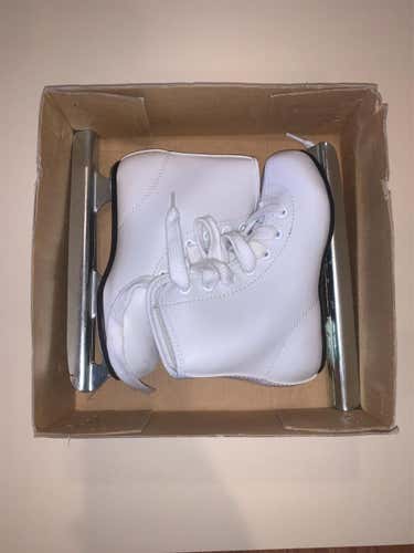 White New CCM Size 10 C Figure Skates (Double Runner)