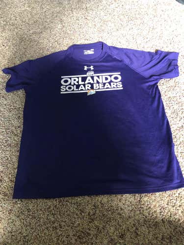 Purple Men's Medium Under Armour Shirt Orlando Solar Bears (ECHL)