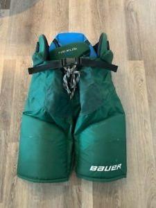Green Senior Used Medium + 1 Length Bauer Nexus 1000 Hockey Pants