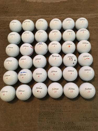 White Used Titleist Pro V1x 36 Pack Balls