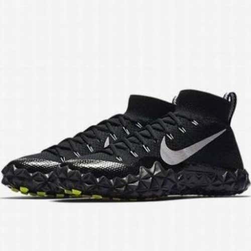 Nike Alpha Sensory Turf FlyKnit Football/lacrosse Trainer 854312 001 Black - sz 11