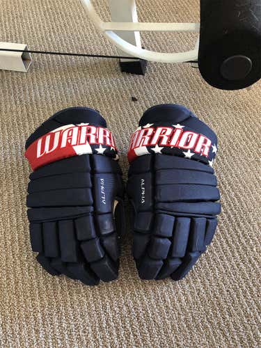 Blue New Warrior Alpha Pro 15" Pro Stock Gloves