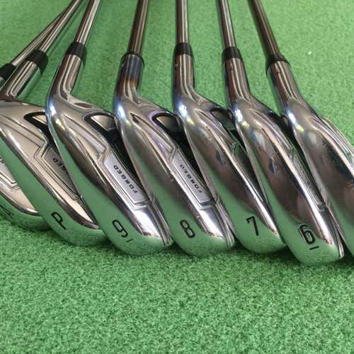 5-PW, AW Callaway Right Handed Apex Pro CF16 Iron Set Stiff Flex Graphite/Steel Shaft Used Men's
