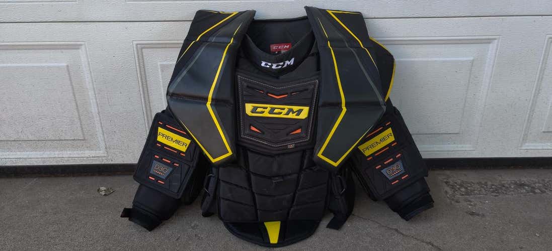 Senior Used Large CCM Premier Pro Chest and Arm Protector Goalie Chest Protector