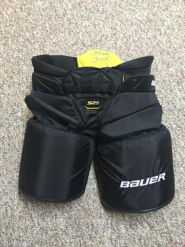 Black Senior Used Large Bauer S29 Hockey Goalie Pants