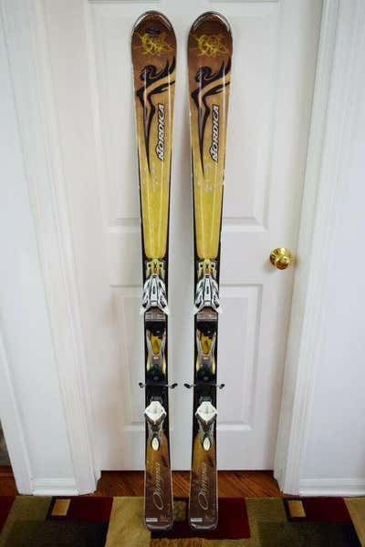 NORDICA OLYMPIA VICTORY SKIS SIZE 162 CM WITH MARKER BINDINGS