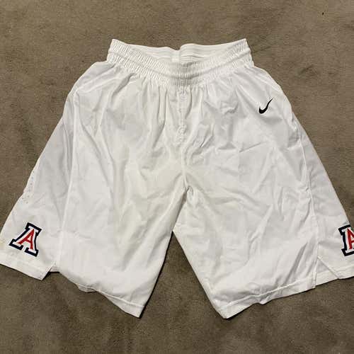Arizona Wildcats Team Issued Basketball White Men's Large Nike Practice Shorts