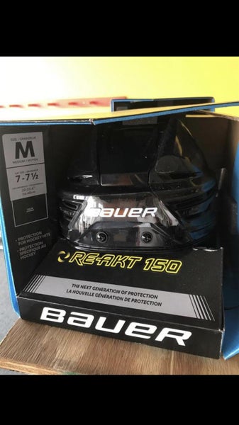 Black New Medium Bauer Re-Akt 150 Pro Stock Helmet Colorado Avalanche Stock