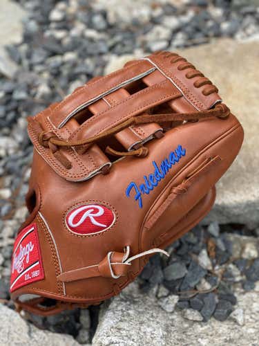 Barely Used Cherry Wood Brown Rawlings Pro Preferred 12" Glove w/ Engraving