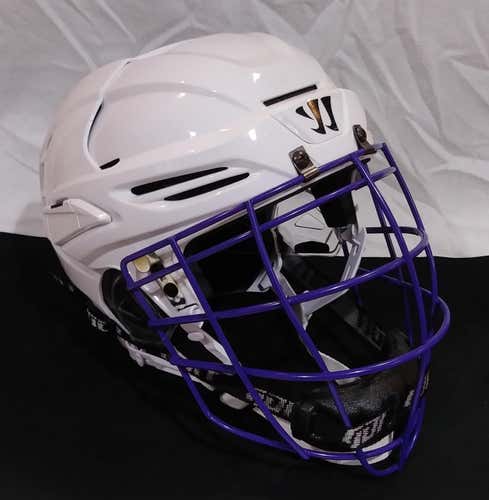 Warrior PX2 Fatboy Helmet w/ Gait Cage Purple  - White Medium - NEW