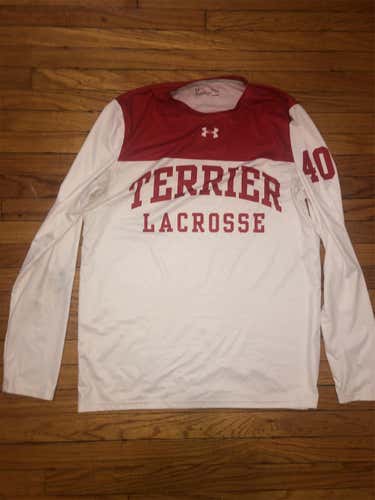 BU White Men's Large Under Armour Shirt