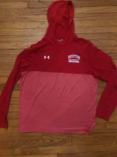 BU Red Men's Large Under Armour Sweatshirt