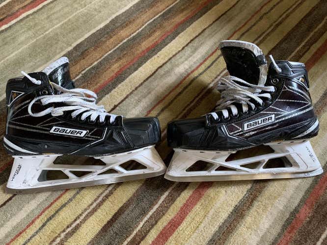 Senior Used Bauer Supreme 1S Hockey Goalie Skates Regular Width Size 9